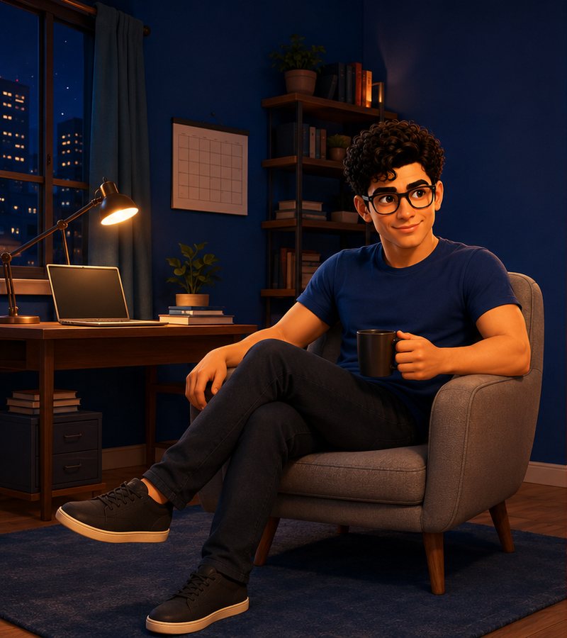 Chatur in his room