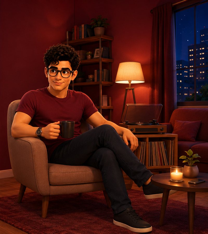 Mauj in his room